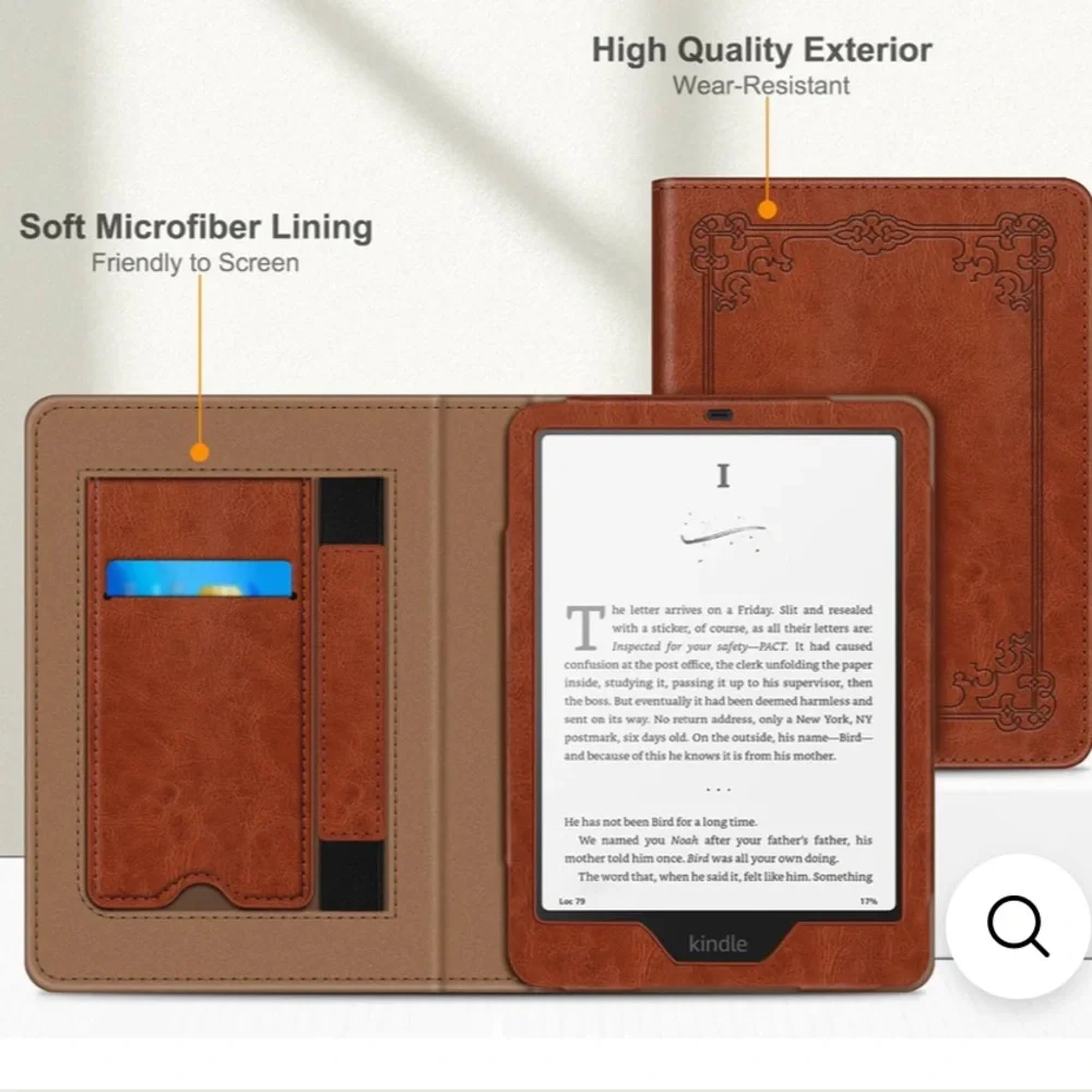 Fintie Elegant BrownVegan Leather Kindle e-reader case